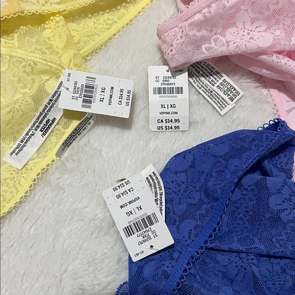 NWT Victoria's Secret PINK bundle of 3 Lace Panties Size XL - Picture 9 of 9
